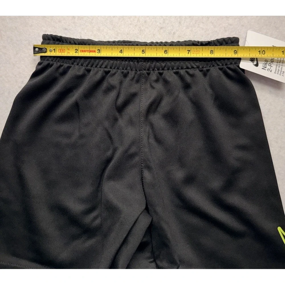 Nike Toddler Boys 2-Piece Dri-Fit T-Shirt Shorts Set Gray Volt Black 3T NWT